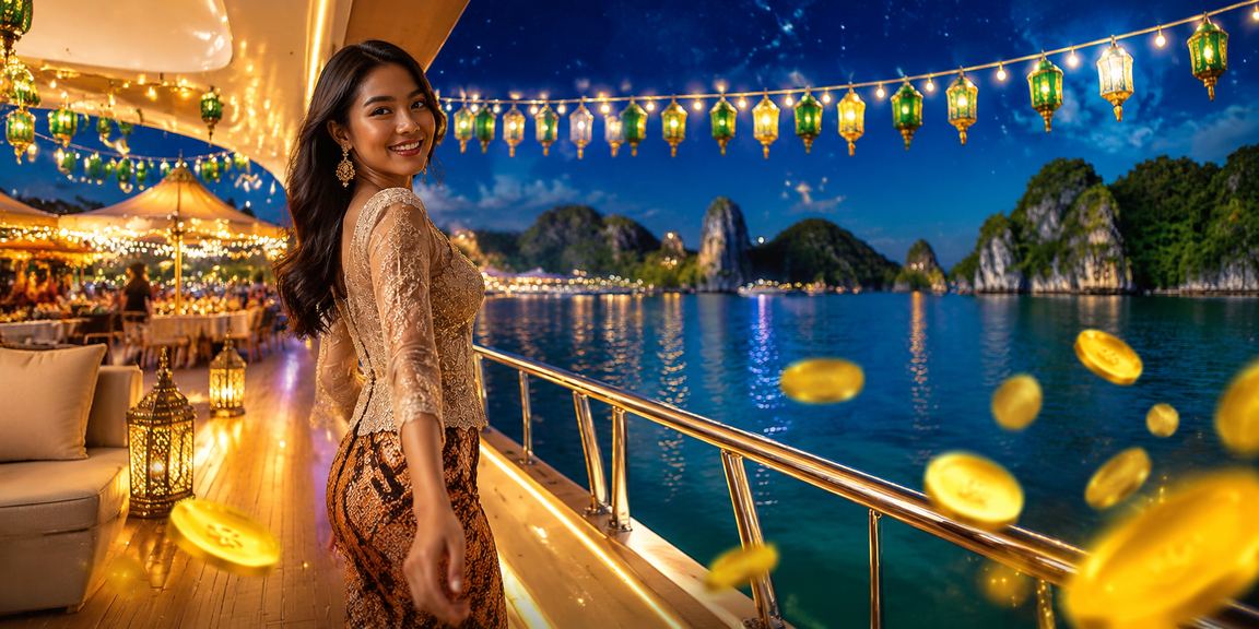 Suasana pasar malam penuh hiburan dengan pertunjukan casino dan taruhan olahraga ramai